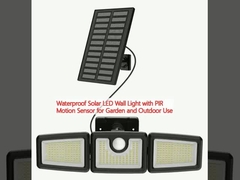Waterproof Solar LED Wall Light with PIR Motion Sensor for Garden and Outdoor Use