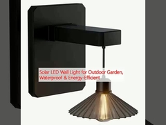 Solar LED Wall Light for Outdoor Garden, Waterproof & Energy-Efficient