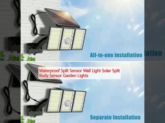 Lumière murale à détecteur d'eau à détecteur solaire à détecteur de corps