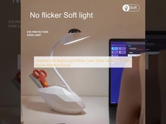 Lumière de bureau à LED créative de nuit Blanc Cygne Lumière de bureau 12*6*5cm maison multifonctionnelle