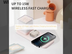 Lumière de bureau LED de nuit Chargement sans fil Lumière d' aromathérapie 3 en 1