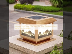 Éclairage à colonne solaire résistant à l'humidité 12W Éclairage à colonne solaire extérieur Pour jardin de villa