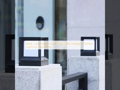Black / Grey Modern Gate Pillar Lights Intelligent Outdoor Lights For Gate Pillars