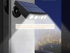 100lm/w Lumière solaire pour mur 5V Lampes de rue LED extérieures étanches Intégré dans le capteur de corps humain PIR
