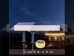 Lumières à bande LED solaires flexibles étanches à l'eau Lumières à bande solaire rechargeables