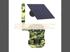 4G Solar Powered Outdoor Surveillance Camera - HD Night Vision Intelligent PIR Sensor Mobile Phone Remote Monitoring IP66 Waterproof Designed for Wildlife Tracking