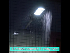 Lampadaire solaire 100/200/300w avec détecteur de mouvement extérieur / tout-en-un, solaire crépusculaire