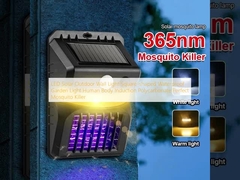 LED Solar Outdoor Wall Light Square-shaped Waterproof Garden Light Human Body Induction Polycarbonate Perfect Mosquito Killer