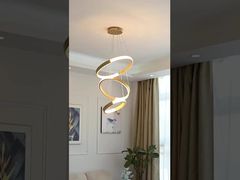 Remote-Controlled Stepless Dimming , Circular Pendant Light