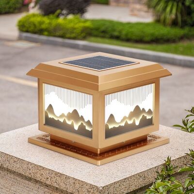 Harga yang bagus Kelembaban Proof Solar Pillar Light 12W Lampu Solar Outdoor Column Untuk taman villa on line