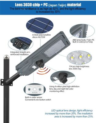 Buon prezzo 6000K - 6500K luce solare integrata 4 megapixel camera luce stradale in linea