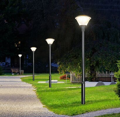 Buon prezzo 25W 35W luce solare da giardino IP65 Lampada esterna in alluminio impermeabile in linea