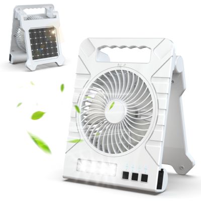 Buon prezzo Tuttofare per esterni, Ricarica doppia solare/USB-C, Luce ventola da campeggio a quattro velocità (con alimentazione di emergenza) in linea