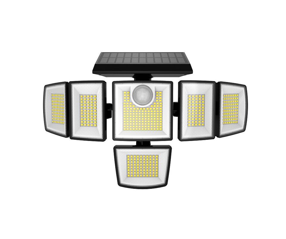 Solar Light Led 800 4 Head Solar Wall Light 8W Solar Sensor Wall Lamp 800 Lumen For Garden