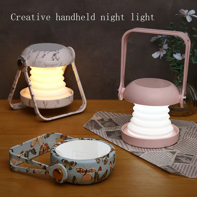 Three Dimming LED Folding Table Lamp 5W Portable Table Light With Cosmetic Mirror