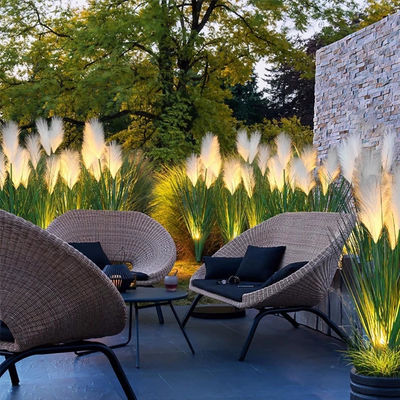Solar Powered LED Fiber Optic Lamp IP54 Reeds Outdoor LED Floor Lamp