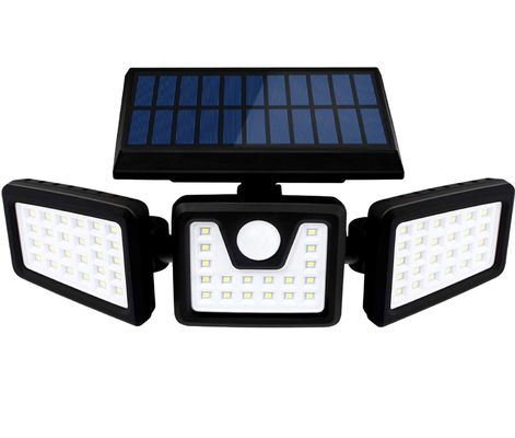قیمت خوب چراغ دیواری خورشیدی چرخان سه سر سنسور بدن LED نور 800 لومن آنلاین