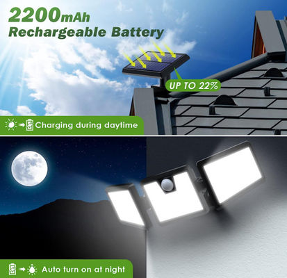 IP44 Smart Sensor LED Light 500 Lumen Solar Outdoor Wall Sconce 5.5V