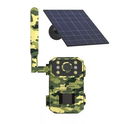 4G Solar Powered Outdoor Surveillance Camera HD Night Vision Intelligent PIR Sensor Mobile Phone Remote Monitoring IP66 Waterproof Designed For Wildlife Tracking