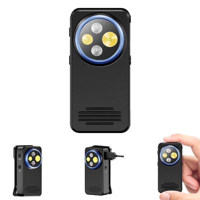 Bon prix 600-Lumen Output Ultra-Light 105g LED Flashlight with Dual-Mode Beam and Red Blue Warning Lights en ligne
