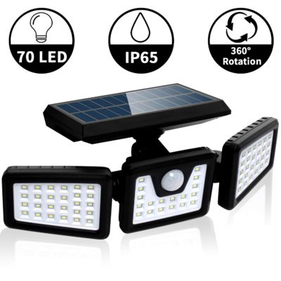 Bom preço Luz solar de parede com 70PCS 2835LED 550 Lumen e botão de ligação ON / OFF para iluminação de parede exterior on-line