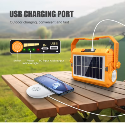 Good price Magnetic solar work light with three color temperature, large capacity USB output, portable outdoor emergency lighting online