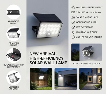 Buen precio Luz con sensor de movimiento alimentada por energía solar - Operación inteligente de doble modo: detección de luz y detección humana en línea