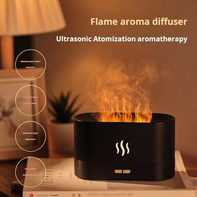 Guter Preis Simulierter Flammen-Aromatherapie-Diffusor, Luftbefeuchter für Schlafzimmer zu Hause, ätherisches Öl-Zerstäuber, Umgebungslicht zum Schlafen Online