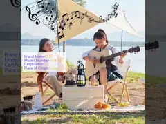 10W LED Hanging Camping Light 1600K 3200K 4500K USB Hanging Light With Bluetooth Audio